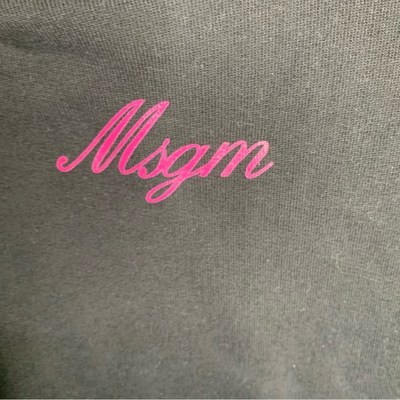 MSGM black embroidered butterfly sweatshirt size small‎ minimalist - Picture 5 of 9